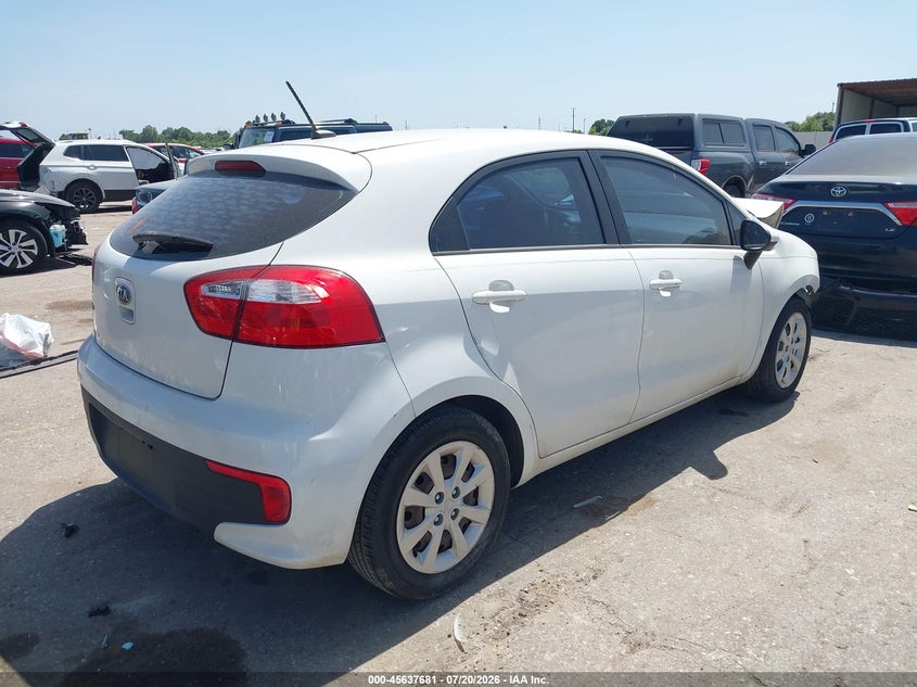Vin: knadm5a34g6579302, lot: 46136182, kia rio lx 20164
