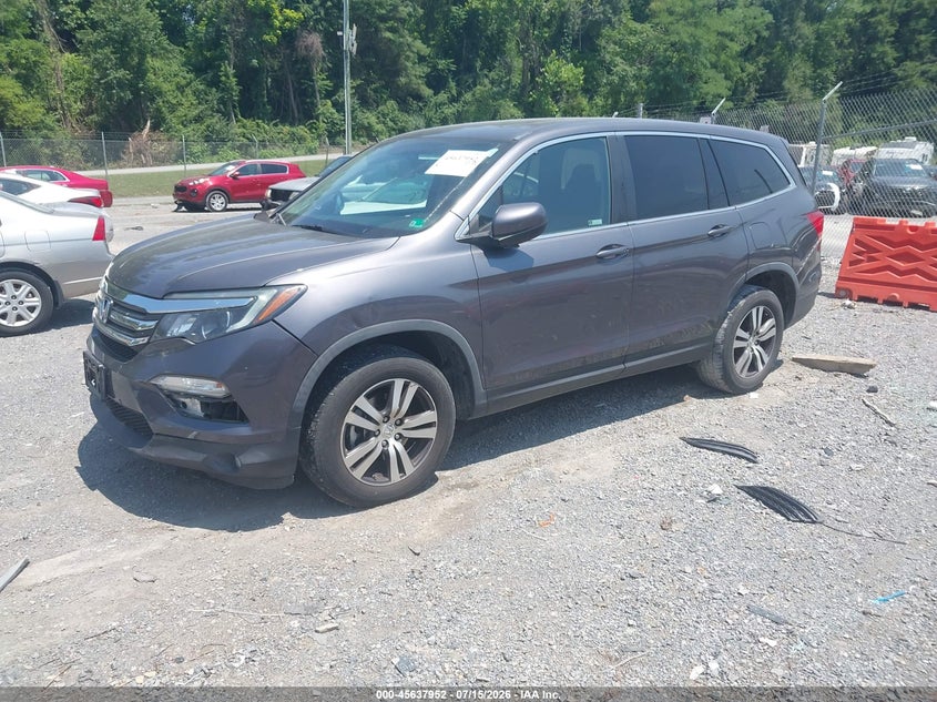 Vin: 5fnyf6h57jb050224, lot: 46136453, honda pilot ex-l 20182
