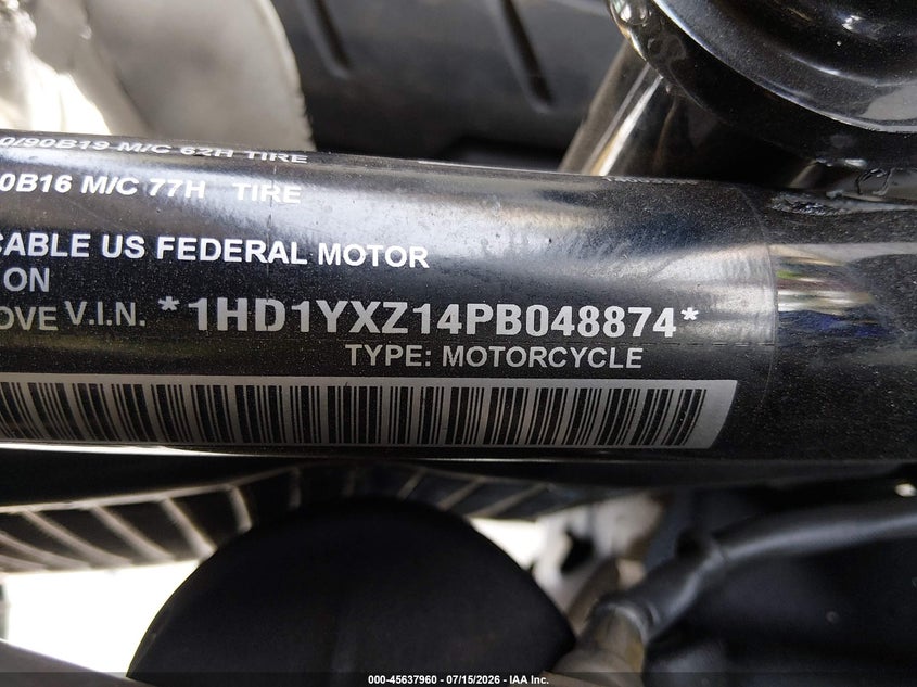 2023 Harley-Davidson Fxlrst VIN: 1HD1YXZ14PB048874 Lot: 45637960