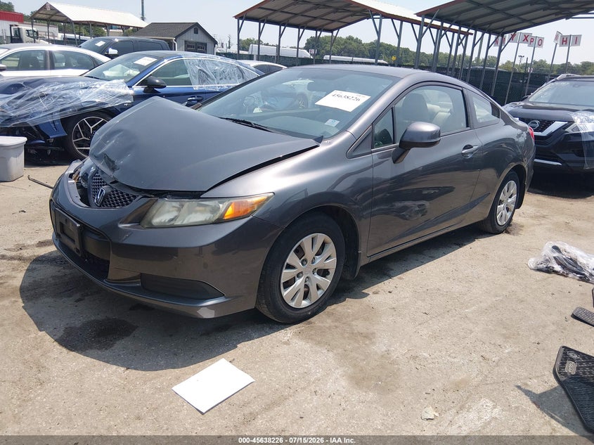 2012 Honda Civic, Front End, IAAI, VIN 2HGFG3A54CH540065 — photo 2