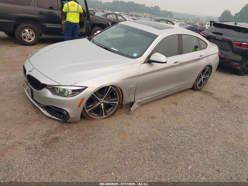 Vin: wba4j1c53jbg80252, lot: 46136796, bmw 430i gran coupe 20182