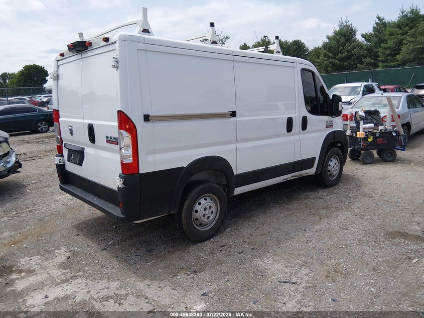 Vin: 3c6trvng3ke524363, lot: 46136881, ram promaster 1500 low roof 118 wb 20194