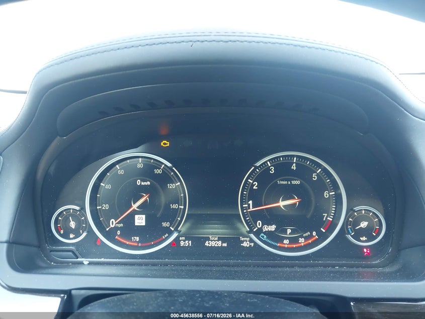 2014 BMW 750I VIN: WBAYA8C51ED825337 Lot: 45638556