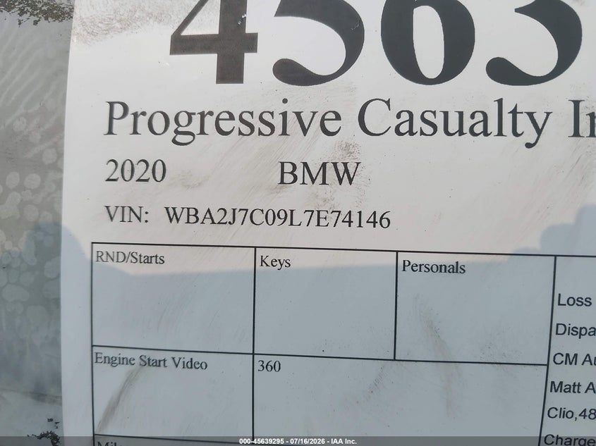 2020 BMW M240I xDrive VIN: WBA2J7C09L7E74146 Lot: 45639295