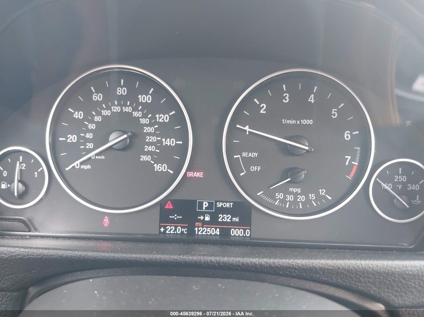 2014 BMW 320I xDrive VIN: WBA3C3C55EP661015 Lot: 45639296