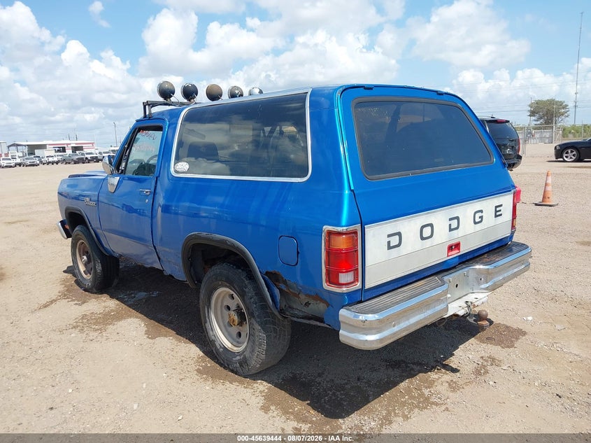 1992 DODGE RAMCHARGER COUPE 5.2L V8 FI OHV 16V F2