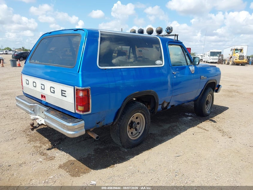 1992 DODGE RAMCHARGER COUPE 5.2L V8 FI OHV 16V F2
