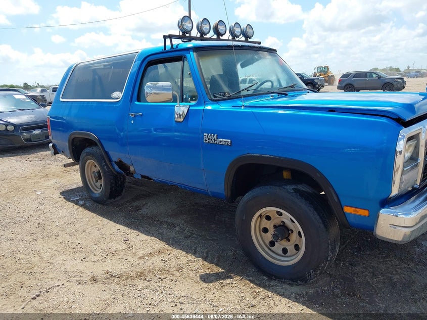 1992 DODGE RAMCHARGER COUPE 5.2L V8 FI OHV 16V F2