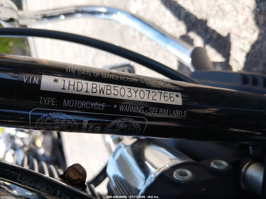 2003 Harley-Davidson Flstci Anniversary VIN: 1HD1BWB503Y072766 Lot: 45639499
