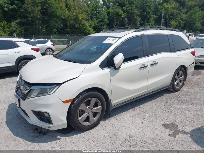 2019 Honda Odyssey Ex-L, Front & Rear, IAAI, VIN 5FNRL6H78KB102377 — photo 2