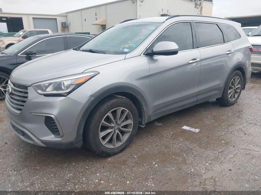 Vin: km8sm4hf0ju288251, lot: 46138112, hyundai santa fe se 20182