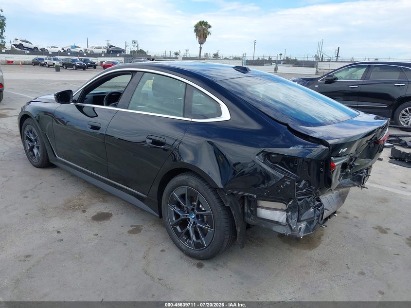 Vin: wby43aw0xrft29030, lot: 46138219, bmw i4 gran coupe edrive35 20243