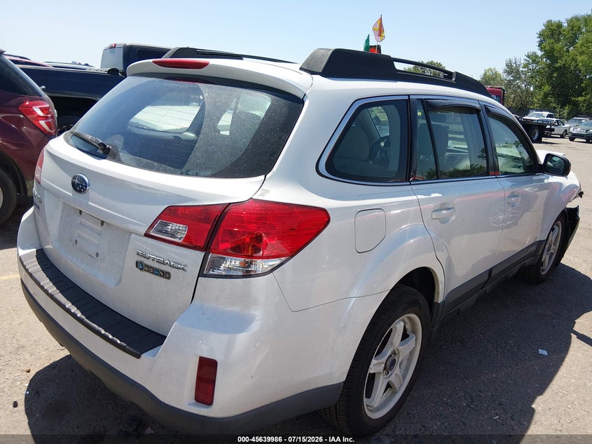 Vin: 4s4brcac3d1288150, lot: 46138498, subaru outback 2.5i 20134
