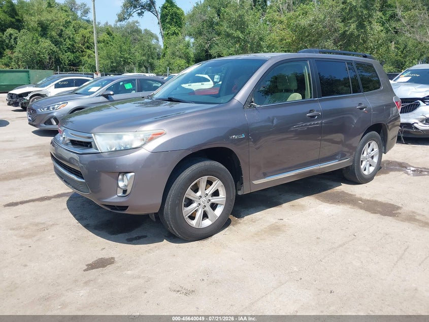 Vin: jtebc3eh2c2009626, lot: 46138562, toyota highlander hybrid base v6 20122