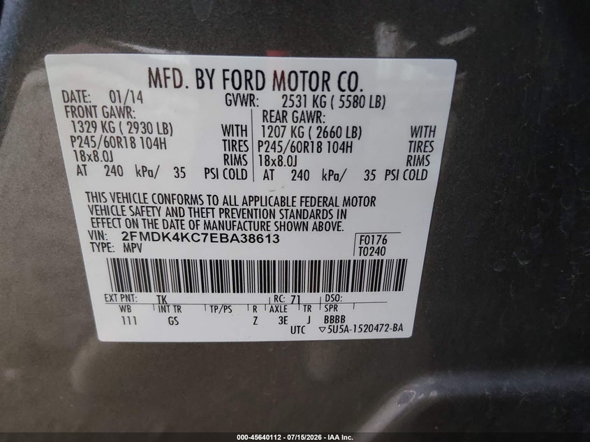 2014 FORD EDGE LIMITED · Фото 9