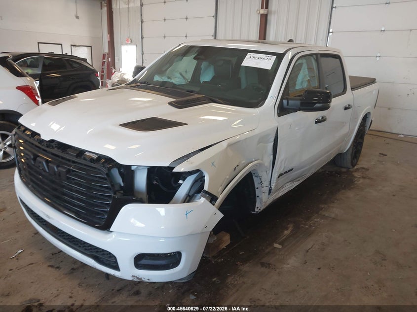 Vin: 3c6srfjpxt4185163, lot: 46139152, ram 1500 laramie  4x4 5'7 box 20262