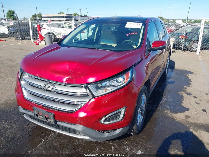 Vin: 2fmpk3j91gbb19185, lot: 46139224, ford edge sel 20162