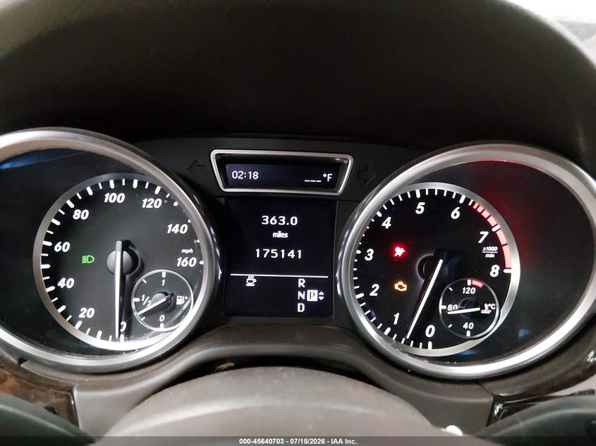 2012 Mercedes-Benz Ml 350 4Matic VIN: 4JGDA5HB1CA046156 Lot: 45640703