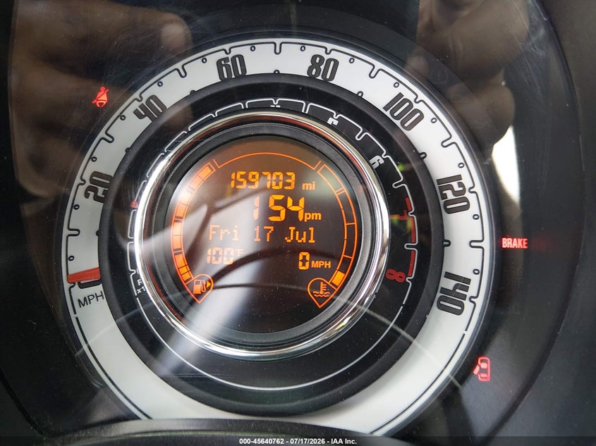 2013 Fiat 500 Lounge VIN: 3C3CFFCR1DT574354 Lot: 45640762