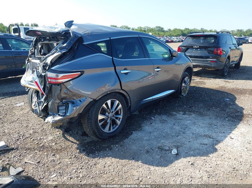 Vin: 5n1az2mh5hn160732, lot: 46139450, nissan murano s 20174