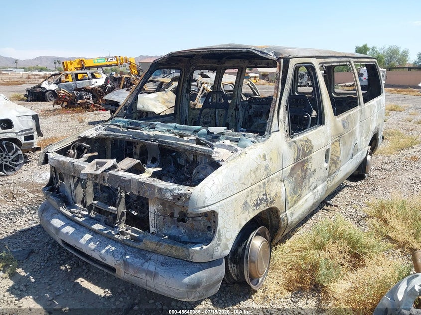 1999 Ford Econoline, Повністю згоріле, IAAI, VIN 1FBNE31L5XHA15806 — фото 2