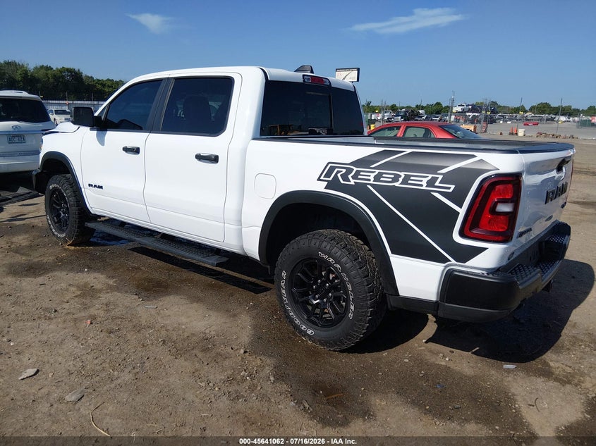 Vin: 1c6srflp2sn578642, lot: 46139585, ram 1500 rebel  4x4 5'7 box 20253