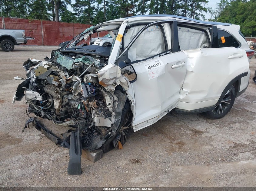Vin: 5tdkkrfh9gs124165, lot: 46139720, toyota highlander xle v6 20162