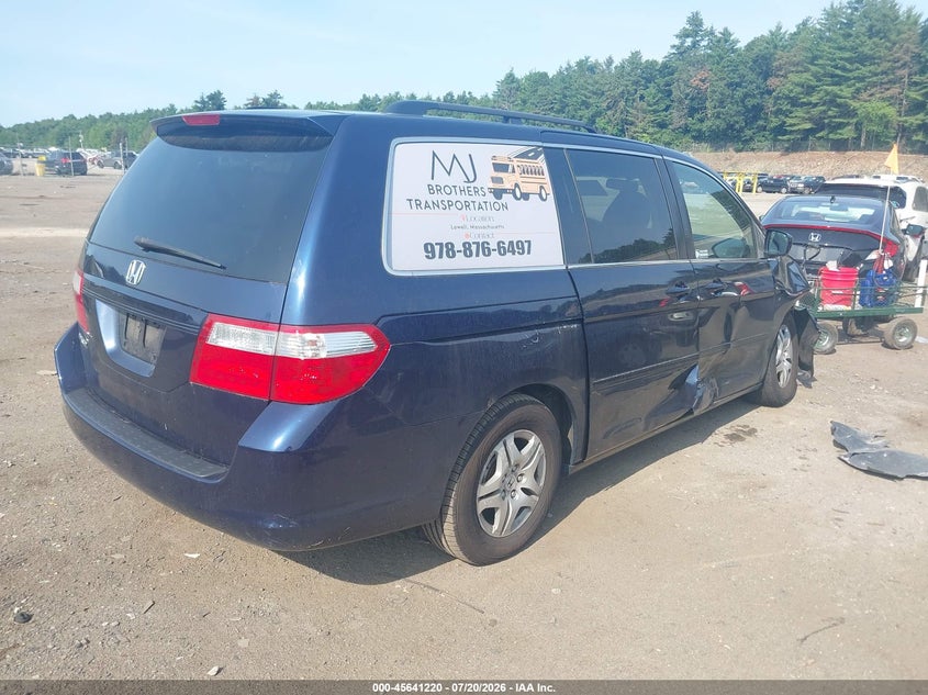 2007 Honda Odyssey Ex-L VIN: 5FNRL38747B079332 Lot: 45641220