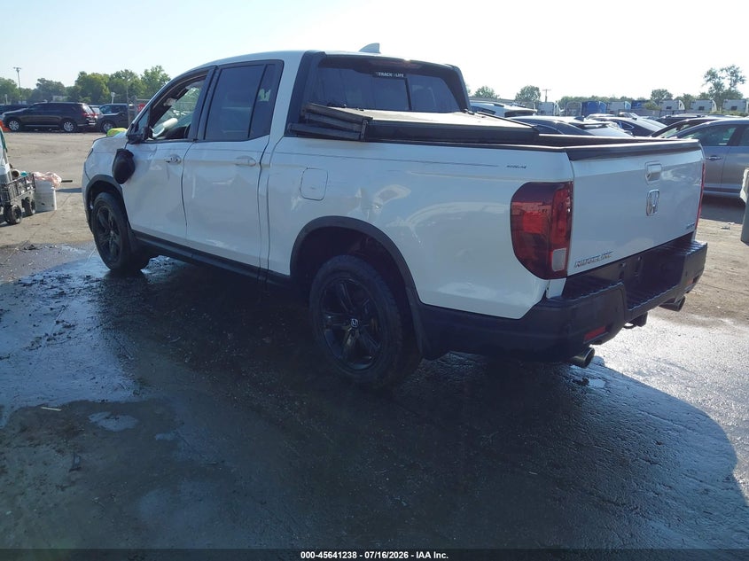 Vin: 5fpyk3f8xnb001507, lot: 46139761, honda ridgeline black edition 20223