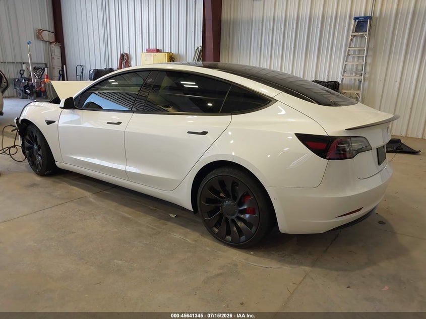 Vin: 5yj3e1ec2nf179187, lot: 46139868, tesla model 3 performance dual motor all-wheel drive 20223