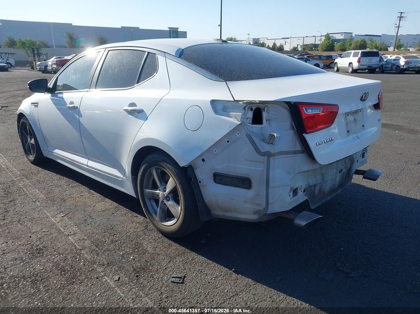 Vin: knagm4a75f5629865, lot: 46139880, kia optima lx 20153
