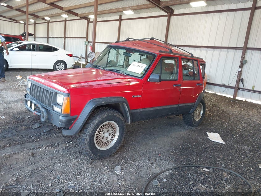 1995 Jeep Cherokee, Rear, IAAI, VIN 1J4FJ78S7SL614223 — photo 2
