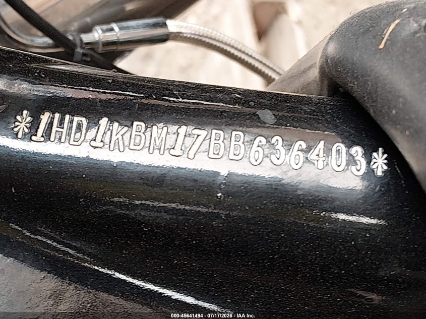 2011 Harley-Davidson Flhx VIN: 1HD1KBM17BB636403 Lot: 45641494