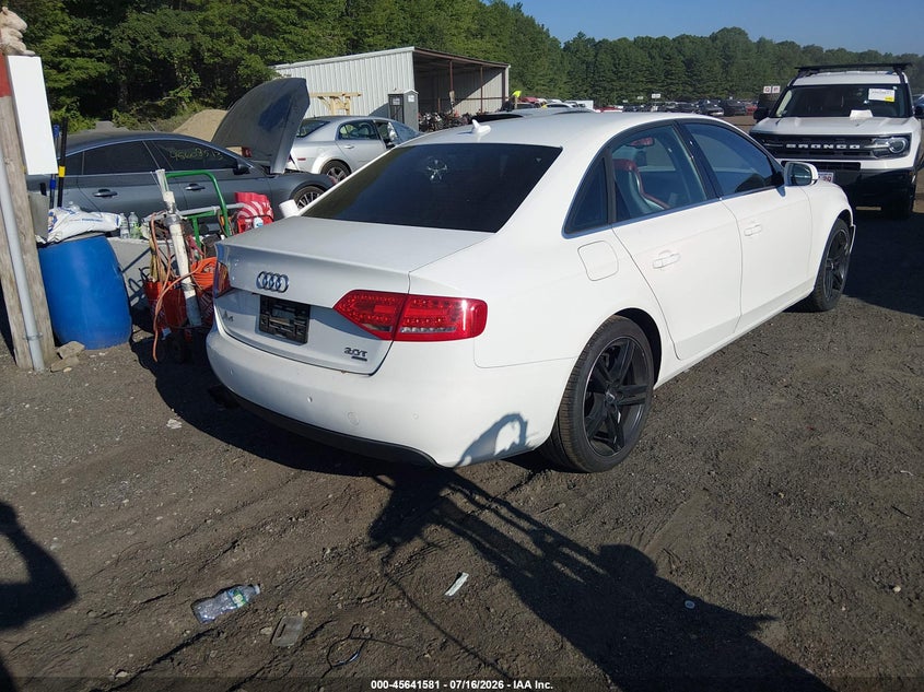 2011 Audi A4 2.0T Premium VIN: WAUFFAFL9BN037163 Lot: 45641581