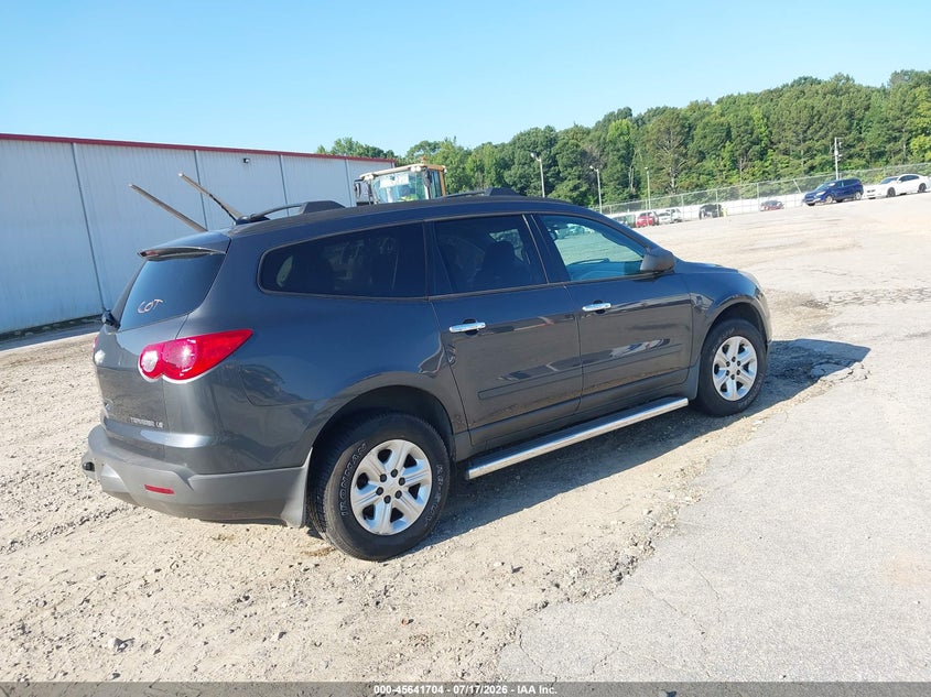 Vin: 1gnkrfed2cj287926, lot: 46140227, chevrolet traverse ls 20124