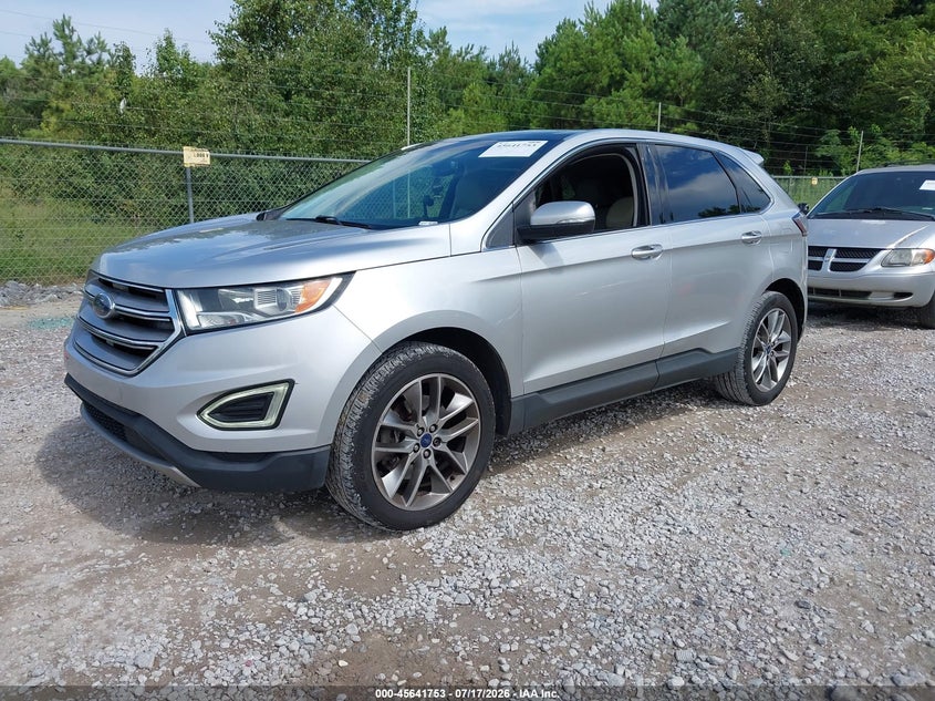 Vin: 2fmtk3k86fbc09306, lot: 46140276, ford edge titanium 20152