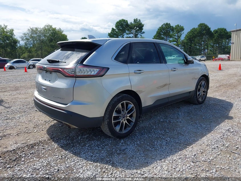 Vin: 2fmtk3k86fbc09306, lot: 46140276, ford edge titanium 20154