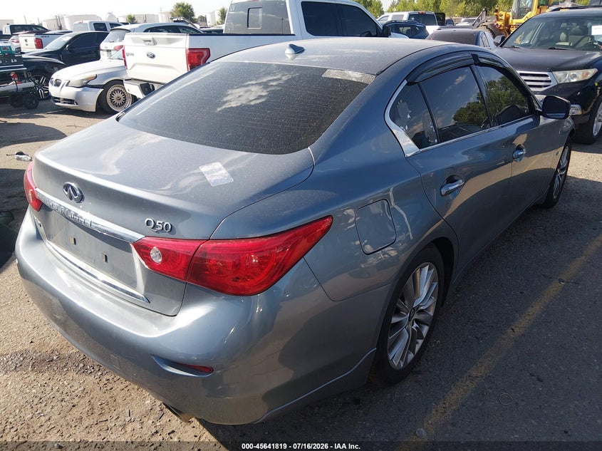 Vin: jn1bv7ar5em695336, lot: 46140342, infiniti q50 premium 20144