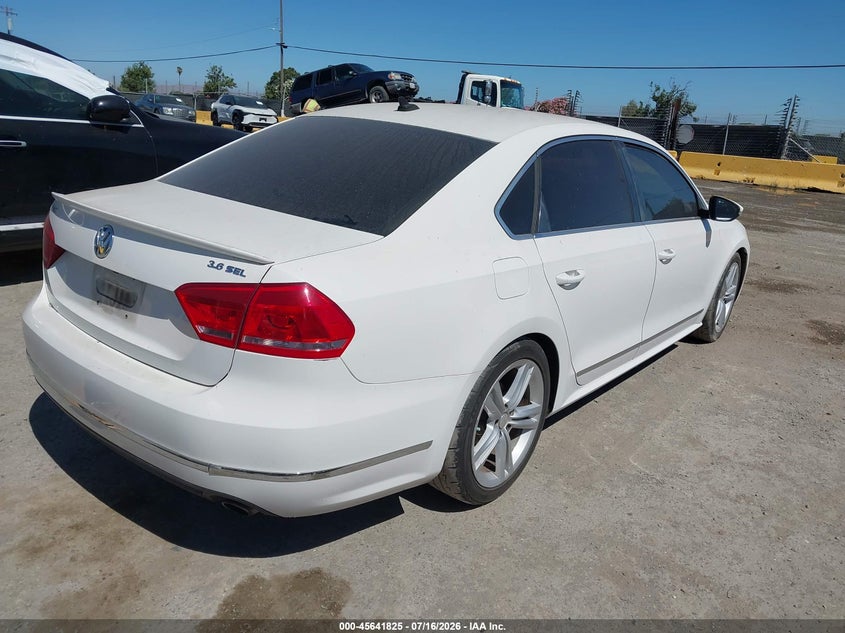 2012 VOLKSWAGEN PASSAT SEDAN 3.6L V-6 DI, DOHC, VVT, 280HP