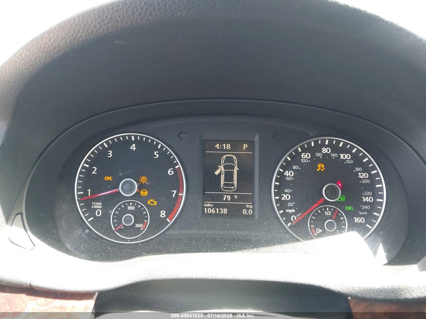 2012 Volkswagen Passat 3.6L V6 Sel Premium VIN: 1VWCM7A30CC001460 Lot: 45641825
