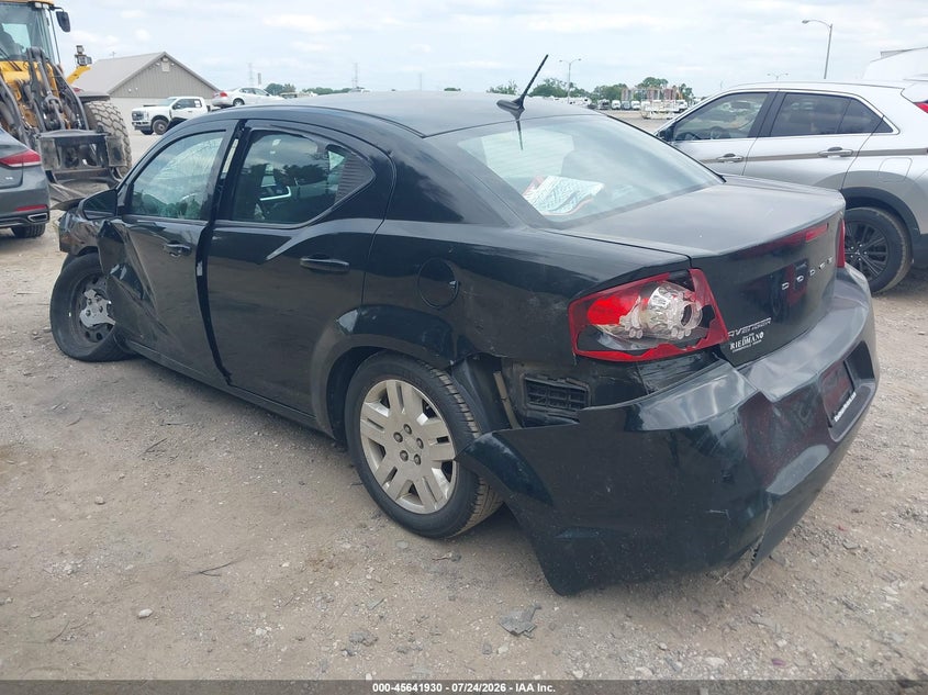 Vin: 1c3cdzab9cn216947, lot: 46140453, dodge avenger se 20123