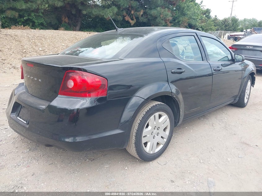 Vin: 1c3cdzab9cn216947, lot: 46140453, dodge avenger se 20124
