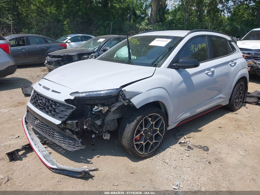 2023 Hyundai Kona N, Front End, IAAI, VIN KM8KH3AC8PU009510 — photo 2