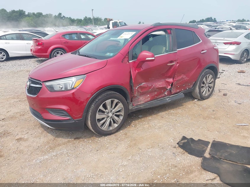 Vin: kl4cjasb4jb632627, lot: 46140593, buick encore preferred 20182