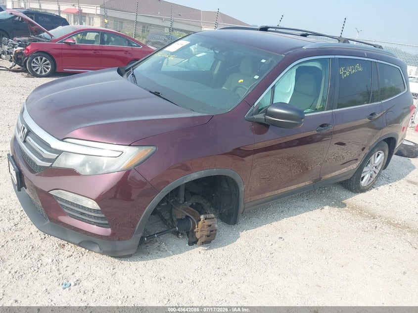 Vin: 5fnyf6h18gb111201, lot: 46140609, honda pilot lx 20162