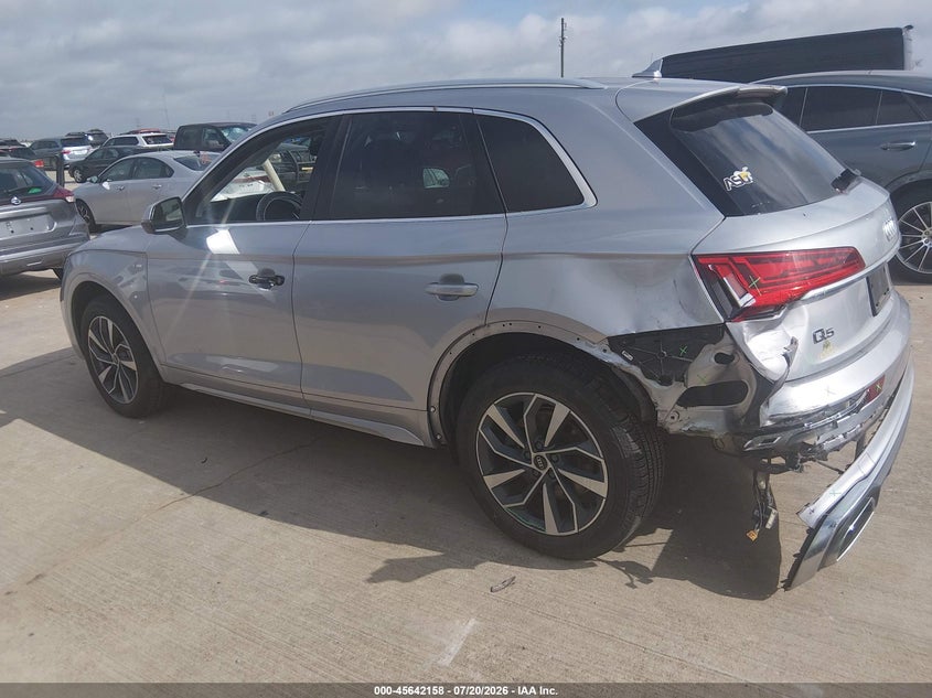 2022 Audi Q5 Premium Plus 45 Tfsi S Line Quattro S Tronic VIN: WA1EAAFY6N2124608 Lot: 45642158