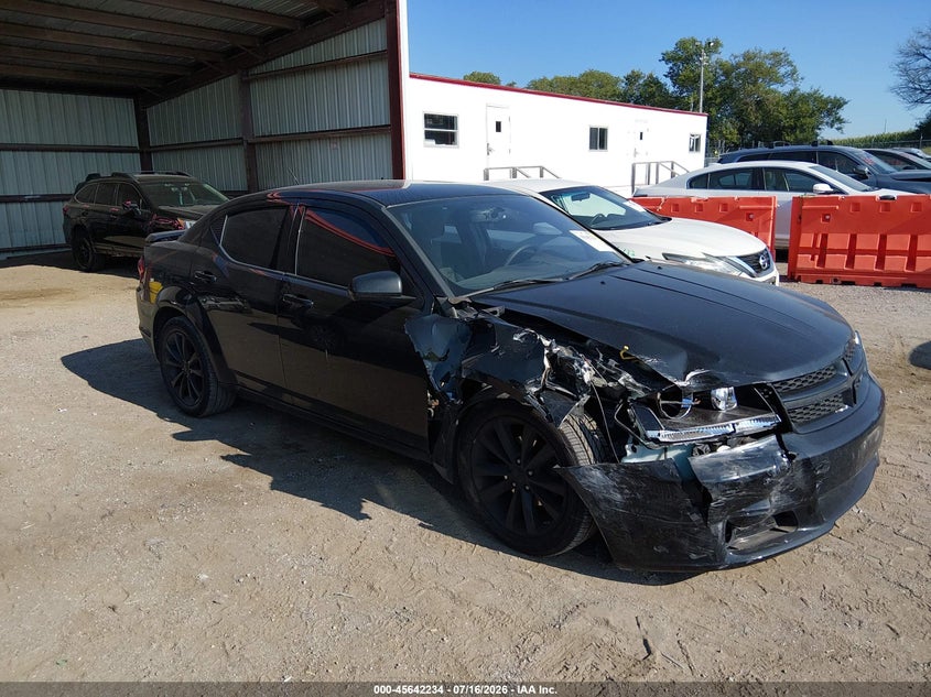Vin: 1c3cdzcb0dn664296, lot: 46140757, dodge avenger sxt 2013 img_1