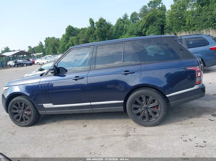 2016 Land Rover Range Rover 3.0L V6 Supercharged Hse VIN: SALGS2PF0GA293636 Lot: 45642290