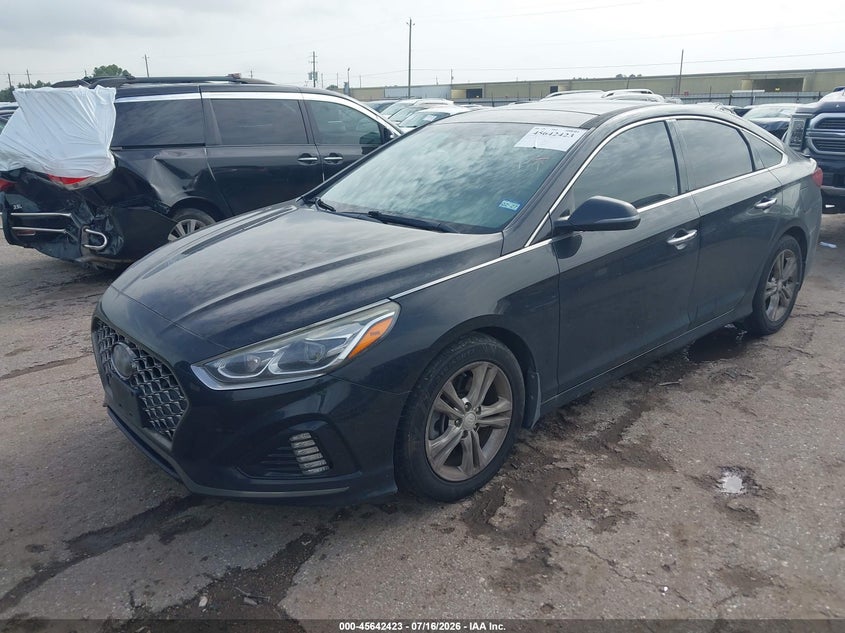 2019 Hyundai Sonata, Rear, IAAI, VIN 5NPE34AF1KH730285 — photo 2