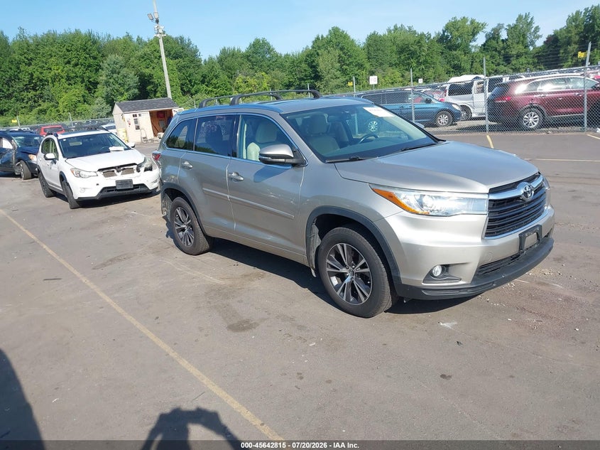 Vin: 5tdjkrfh4gs294364, lot: 46141338, toyota highlander xle v6 2016 img_1